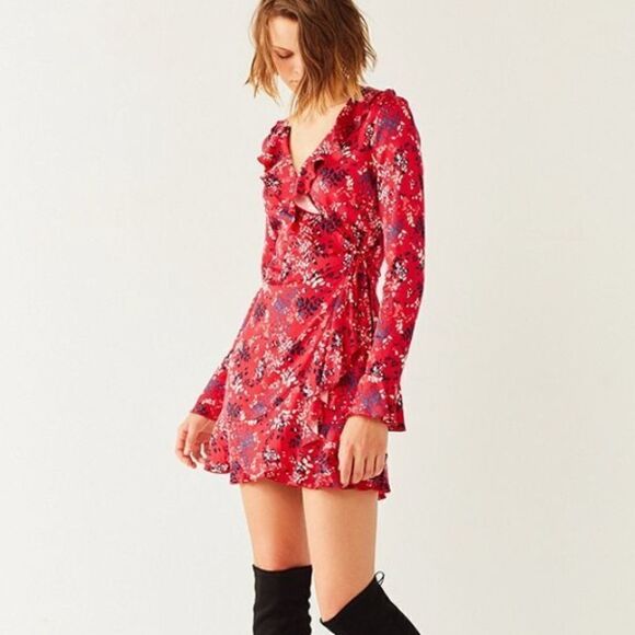 Urban Outfitters Red Ruffle Dress - Picture 4 of 5